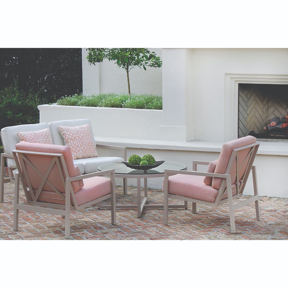 LANE VENTURE Contempo Round Cocktail Table- Glass  