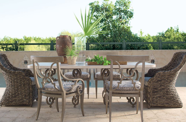outdoor dining table with chairs